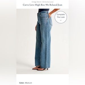 Abercrombie & Fitch Curve Love High Rise 90s Relaxed Jean